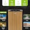Alpine Industries 32 gal Round Outdoor Can, Cedar, Steel + Plastic wood, 20 in ALP4400-01-CD - alternate 10